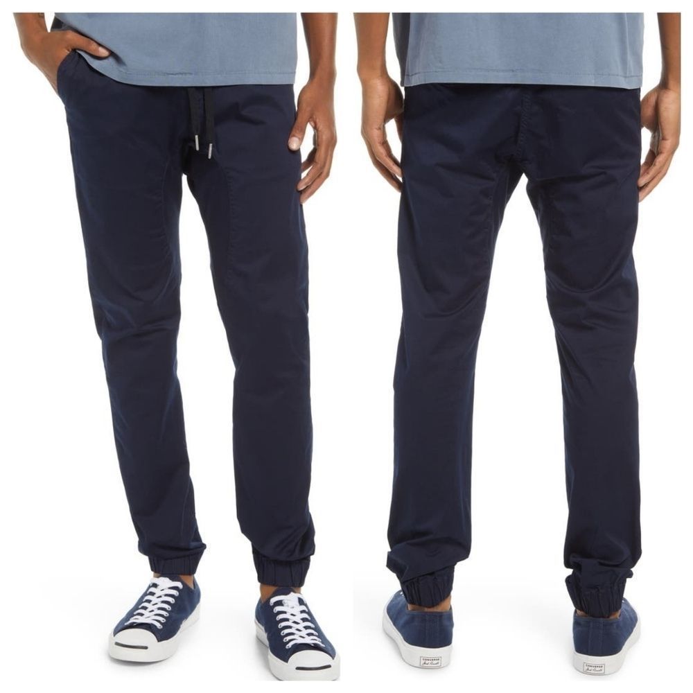 Zanerobe Blue Sweatpants with Elastic Cuffs and Drawstring Waistband